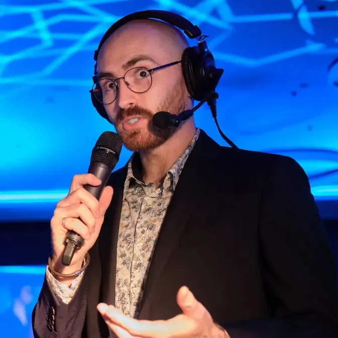 Picture of me working UKIC finals at LogiPLAY, photo by Mark Ou Cheng